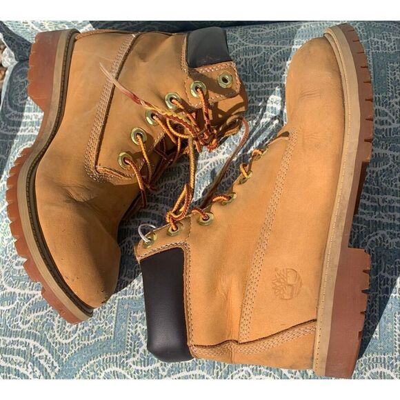 Timberland Classic 6" Waterproof wheat Boots YOUTH UNISEX sz 5.5 - Picture 9 of 11